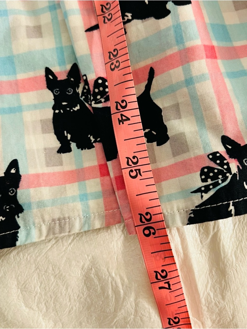 Hell Bunny Scottie Skirt SZ Med Retro Flare Swing Dance Knee Length Dog Lover - Picture 5 of 14